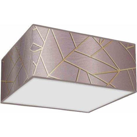 Plafonnier carré ZIGGY 2x60W E27 rose-or 40cm Milagro (1/5)