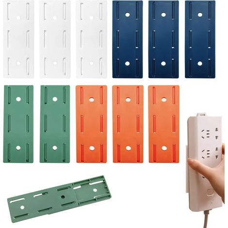 Lot de 20 Supports Reglette, Sans Perage, Cuisine/Bureau, Fixation, Solide, Auto-Adhesif (1/5)