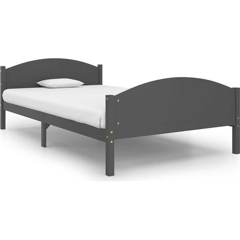 Maison Exclusive - Giroletto senza Materasso Grigio Scuro 120x200 cm Legno Pino (1/5)