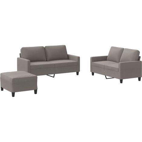 Maison Exclusive - Set di Divani 3 pz con Cuscini Tortora in Tessuto (1/5)