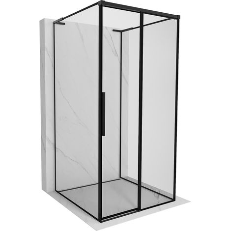 Mexen Rox-3S L 3-Seiten-Duschkabine, rechts, 120 x 120 cm, schwarzer Rahmen, schwarz - 8C2L-120-120-70-70-3S-P (1/3)