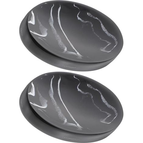 Porte-savon à motif marbre, lot de 2, réutilisable. (1/5)
