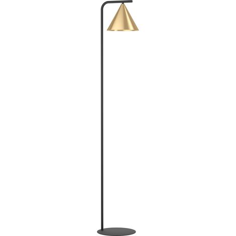Lampadaire sur pied, luminaire minimaliste en laiton brossé (1/5)
