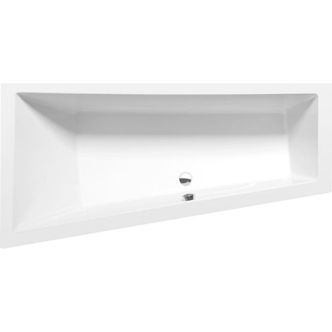 ANDRA L baignoire asymétrique 160x90x45cm, blanc (1/3)