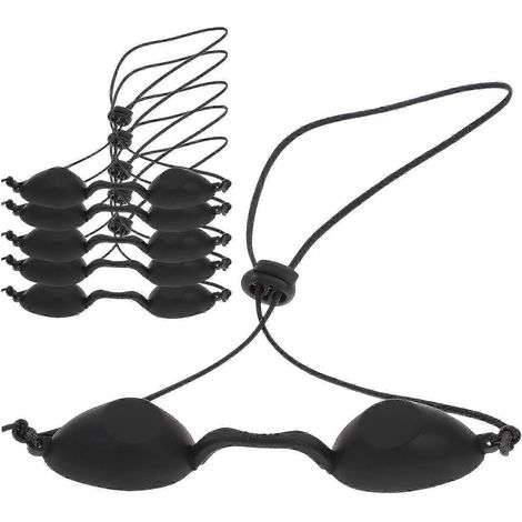 Lot de 6 paires de lunettes de sécurité avec cache-œil lumineux pour les patients sous thérapie par lumière pulsée intense (IPL) UV et LED infrarouge. (1/4)