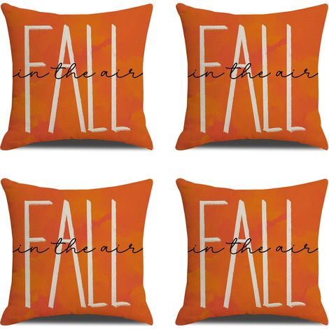 Coussins décoratifs citrouille d'automne, housses de coussin idéales pour une décoration florale et automnale (1/4)