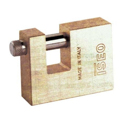 LUCCHETTO RETTAGOLARE ADITUS ISEO  OTTONE SATINATO CHIAVI 2 MM 70