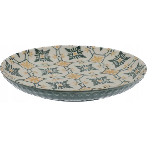 PLATO DE DESAYUNO GRANDE DE CER脕MICA PLANO 26 cm L脥NEA MOSAIQUE (1/5)