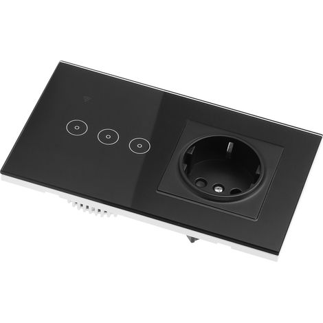 Interrupteur mural intelligent multifonction avec prise WiFi pour Tuya EU 95-250V/AC 10A (1/5)
