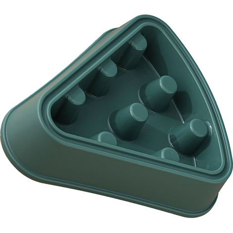 Gamelle anti-étouffement pour animaux de compagnie, en forme de pizza, grande capacité, pour chiens, chats et autres animaux de compagnie, couleur vert foncé. (1/5)