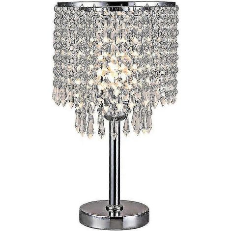 Lampe de table en verre cristal, lampe de chevet 220 V