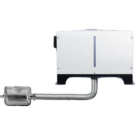 Tubo de escape flexible, acero inoxidable, 300 cm de longitud, compatible con calentadores de 2 kW/5 kW/8 kW, incluye 2 abrazaderas, diseño flexible. (1/5)