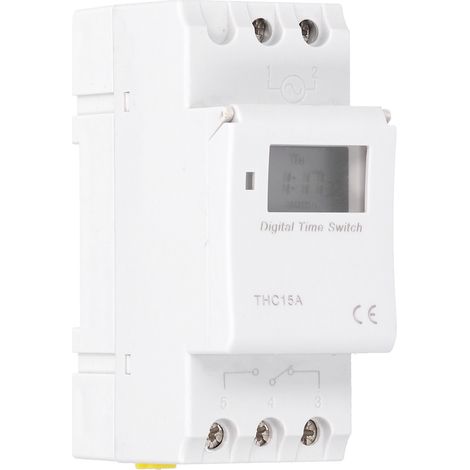 Ortviai Minuterie numérique programmable avec affichage horaire en temps réel, pile lithium rechargeable intégrée 3 V (1/5)