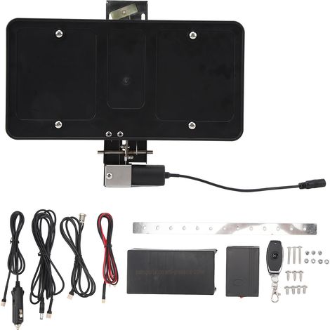 GARRYFIZH Support de plaque d'immatriculation rabattable, support de cadre de plaque d'immatriculation réglable pour télécommande pour véhicule Standard américain (1/5)