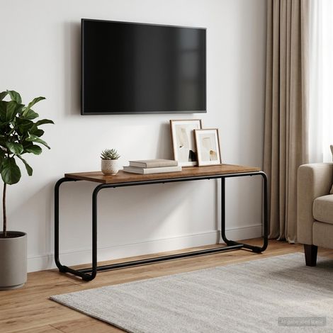 vidaXL Soporte de TV 98 x 35,5 x 42 cm Madera envejecida (1/5)