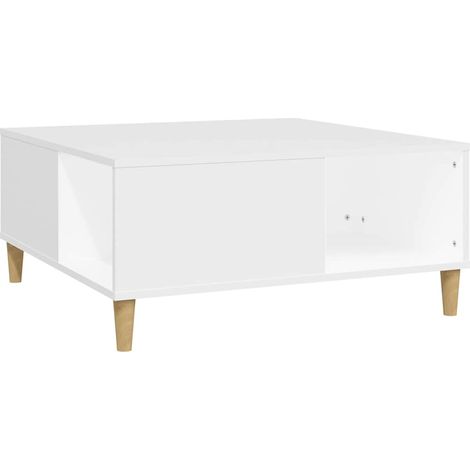 Table basse de salon, Table Café, blanc 80x80x36,5 cm bois d'ingénierie OIB9476E (1/5)