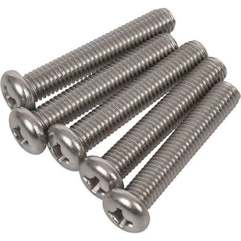 Vis à métaux M8 x 45mm Acier Inoxydable 304 - Lot de 5 pièces (1/5)