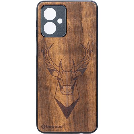 Bewood Holzkoffer für Motorola G54 5G Hirsch Imbuia (1/2)