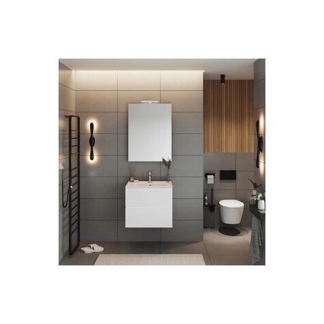 MOBILE BAGNO EASY 2C SOSPESO 60 BIANCO LUCIDO