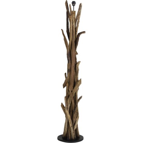 Light & Living - lampada da terra - Vidin - naturale - legno - (1/4)