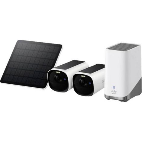 Système de vidéosurveillance eufy E41 2 caméras panneau solaire 3W (1/4)