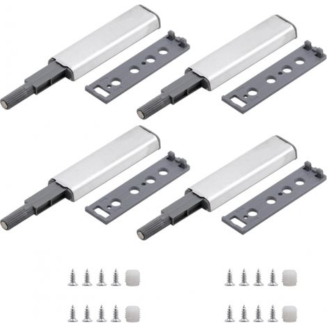 Lot de 4 loquets magnétiques pour portes d'armoires, système de verrouillage pour meubles, bouton d'amortissement magnétique pour armoires (1/5)