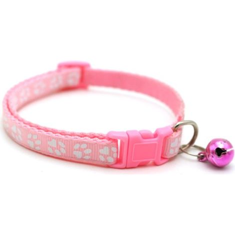 Collier universel pour chats et chiens, y compris les petites et moyennes races comme les chiens de type Teddy. Laisse, collier et clochette réglables. (1/5)