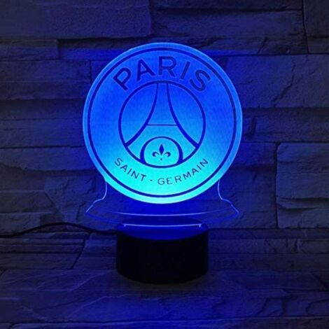 Veilleuse LED FC Paris Saint Germain Football Club 3D Illusion Enfants Enfants Ligue (1/4)