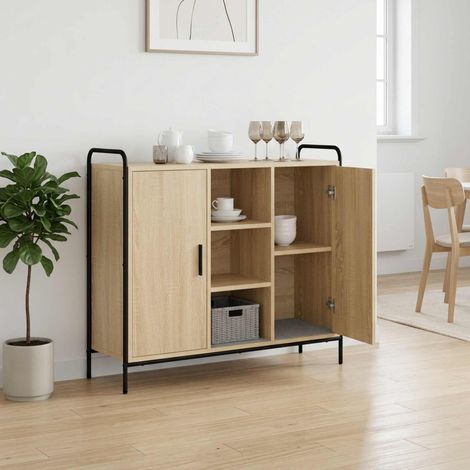 vidaXL Buffet Chêne Sonoma 97 x 33 x 81 cm Bois d'ingénierie (1/5)