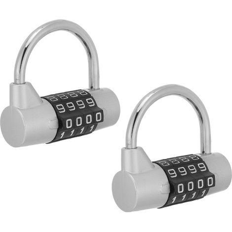 à combinaison à 4 chiffres lot de 2 cadenas sans clé robuste