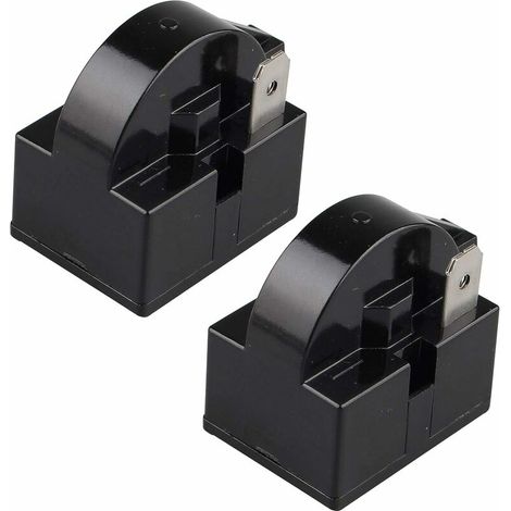 Lot de 2 relais de démarrage PTC 15 Ohm 220 V à une broche PTC pour réfrigérateur congélateur et compresseur Noir (1/4)