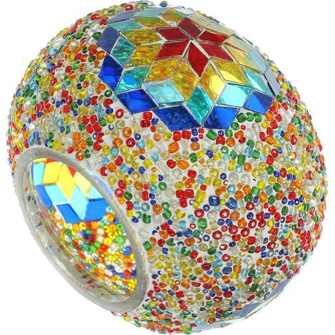 Abat-jour de rechange en verre coloré compatible avec les lampes de chevet. (1/5)