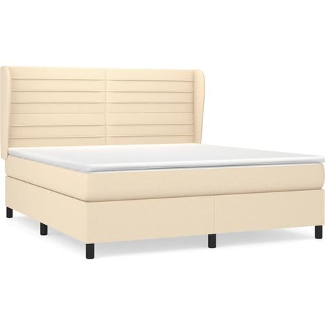 Maison Exclusive - Boxspringbett mit Matratze Creme 180x200 cm St