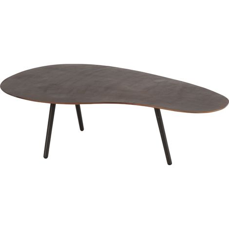 Table de salon goutte aluminium marron Gepeto L 120cm (1/5)