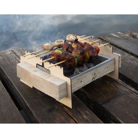 Barbecue a carbonella portatile ecologico monouso BBQ usa e getta + carbone
