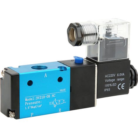 3V210-08 2-Positionen-5-Wege-Magnetventil PT1/4 Zoll 1,2 MPa 170 Psi Magnetventil IP65 (AC220 V) (1/5)