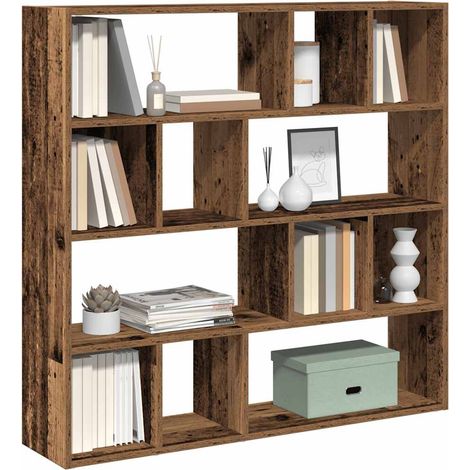 vidaXL Bibliothèque/Séparateur de pièce vieux bois 105x24x102 cm