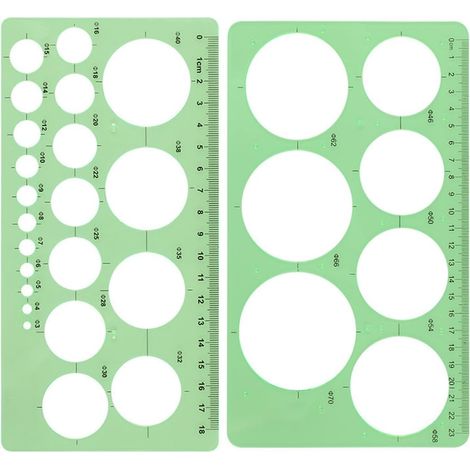 2 Pcs Regle Normographe Geographie Lycee Gabarit Cercle Trace Cercle Gabarit Dessin Regle Pochoir Géométrique Rond Modèles de Mesure Normographe Cartographie pour Bureau école Dessin Personnel (1/5)