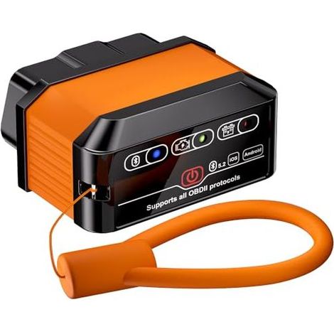 OBD2 Diagnostic Auto OBD Bluetooth 5.2, Adapter de Diagnostic OBD2 pour Voiture, Valise Diagnostic Français Voiture Multimarque pour iOS Android, Lecteur Code Moteur avec Systèmes Diagnostique Complet (1/5)