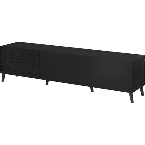 Mueble de TV NOVA 186 cm negro mate (1/4)