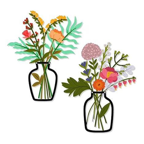 Metal Wall Decorations Metal Flower Living Room Flower Wall Art Decor - Farmhouse Landscaping (1/5)