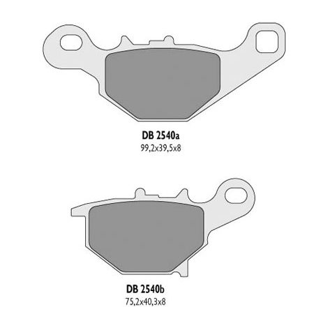 Pastillas de freno traseras Delta 85 RM TODOS los modelos Rueda pequeña Rueda grande 05 25