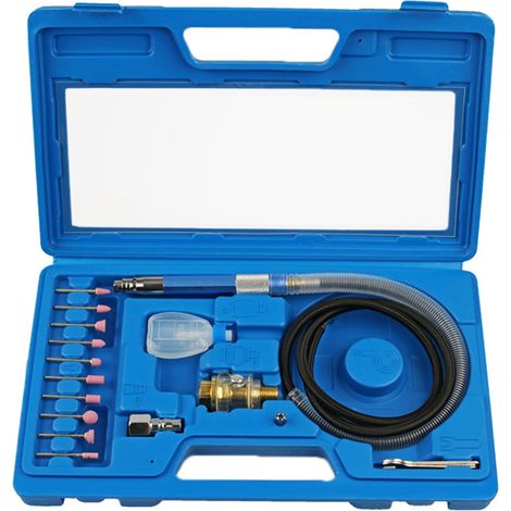 Juego de microamoladora neumática para lápices, herramienta de pulido y corte de alta velocidad, compacta, para limpieza, corte, pulido y soldadura (54.000 rpm). (1/5)
