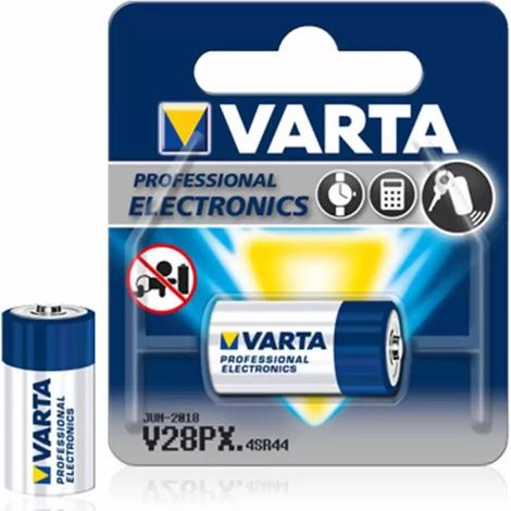 Varta Pile cylindrique oxyde d'argent V28PX 4SR44 6V - lot de 10 pieces (04028 101 401 PACK)