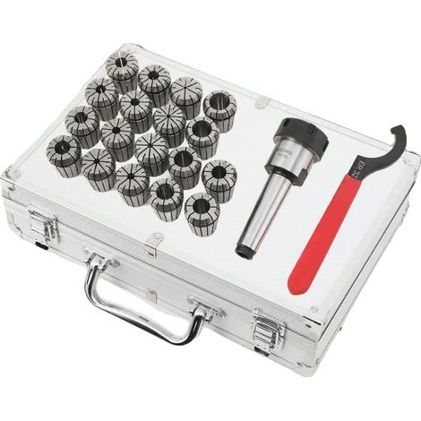 Pinzas CNC, sistema de sujeción ER32, acero aleado de alta resistencia, apto para mandriles de 3 mm a 20 mm, ingeniería de precisión, rendimiento duradero. (1/5)