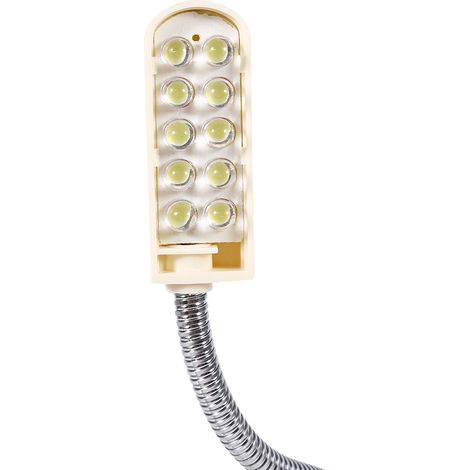 Lampe à coudre LED 10 LEDs, col de cygne flexible, base magnétique avec interrupteur, éclairage portable pour machine à coudre, fixation ajustable (1/3)