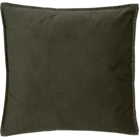 Coussin Déhoussable "Lilou" 55x55cm Vert Kaki (1/2)