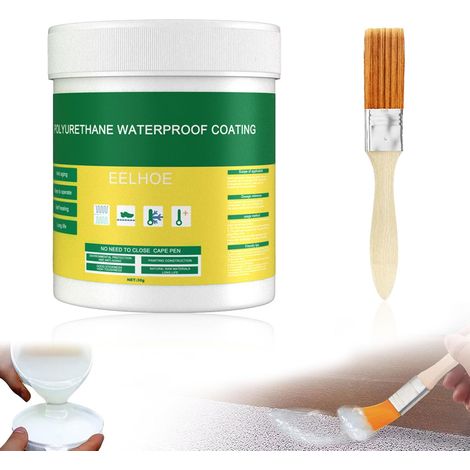 Scellant invisible imperméable, Agent Anti-Fuite Étanche, Liquide Étanchéité Transparent, Réparation des Murs,Agent Anti-Fuite Pour Salle de Bain, Toilettes, Carrelage, Murs, Toit, Avec pinceau(100g) (1/5)