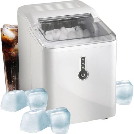 Fabbricatore di ghiaccio a cubetti 12 Kg/24h con serbatoio da 1,7 Litri (1/2)