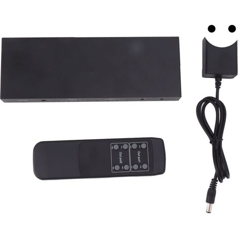Répartiteur matriciel HD 4x2 en alliage d'aluminium, commutateur 4 entrées 2 sorties, boîtier portable pour cinéma maison, 100-240V UE (1/5)